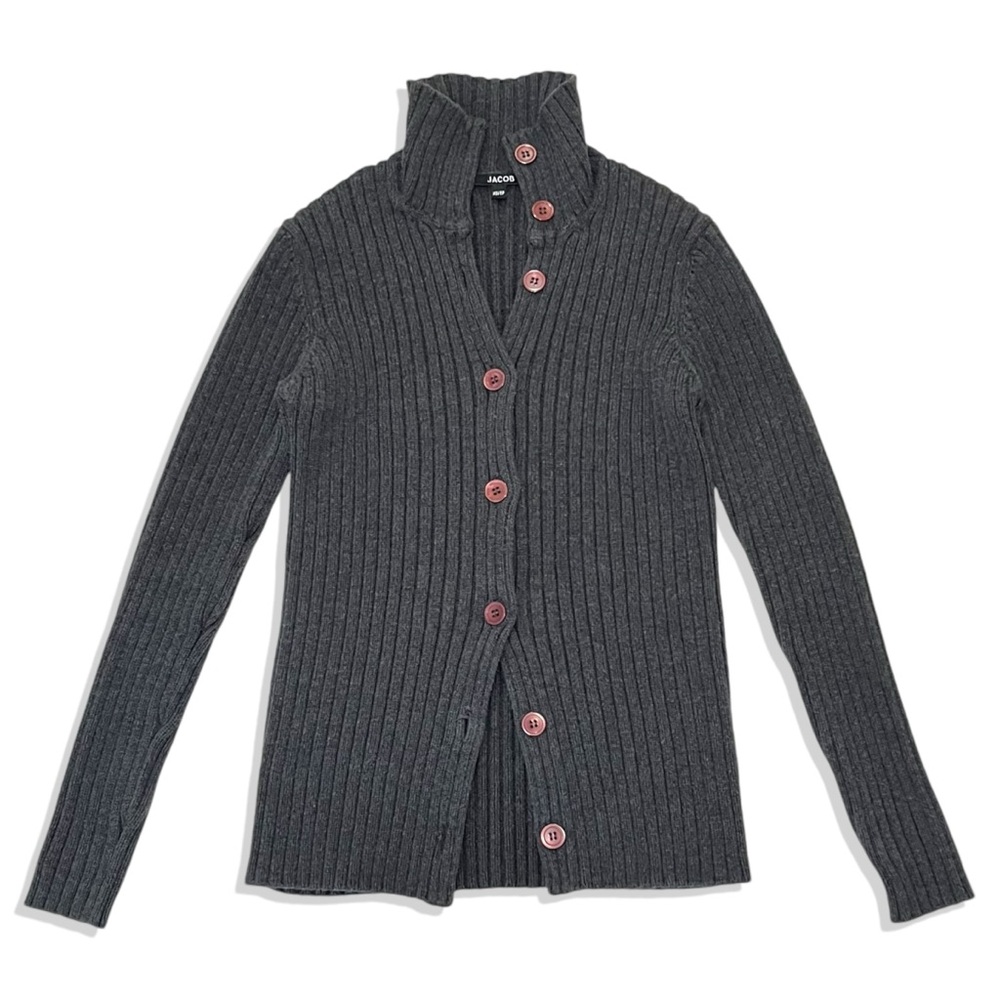 Vintage JACOB Ribbed Knit Button Front Sweater